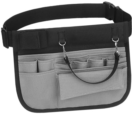 COHEALI Multifunktionaler Werkzeuggürtel Bauchtasche mit Reißverschluss Doppellagiges Nylon Reißfest Große Kapazität Abnehmbare Träger für Gartenarbeit und Pflegepersonal Praktische