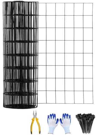 Galvanized Metal Wire Fence Roll 18Mx50CM High, Heavy-Duty Weatherproof Wire Mesh Fencing for Garden, Livestock, Cattle, Chicken & Dog Enclosures