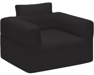 Generisch Aufblasbares Sofa 1 Person Camping Luftsofa mit integrierter Pumpe & Aufbewahrungstasche, aufblasbare Couch, Luftcouch für drinnen und draußen (Black)