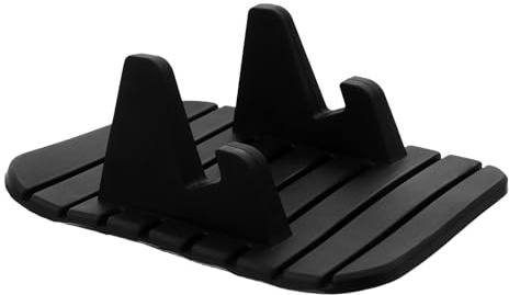Gogogmee Supporto Elegante su Nero in Silicone e Leggero Facile Telefono da Trasportare Design Antiscivolo per Auto e Scrivania per Cellulare Cruscotto e Desktop