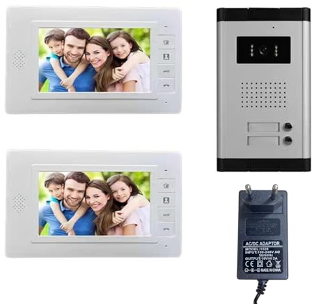 Villas Interphone vidéo extensible avec écran tactile LCD de 7 pouces, 16 sonneries sélectionnables et système de sécurité à deux voies de communication pour immeubles d'habitation