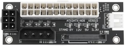 ECSiNG 4 in 1 24Pin Multiple Power Supply Adapter Compatible with Molex 4Pin/SATA/ATX 6Pin/4Pin PSU For Graphics Cards Hard Drives And Cooling Fans