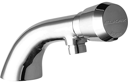 Elkay Single Hole Concealed Deck Metered Lavatory Faucet with Cast Fixed Spout Push Button Handle Chrome