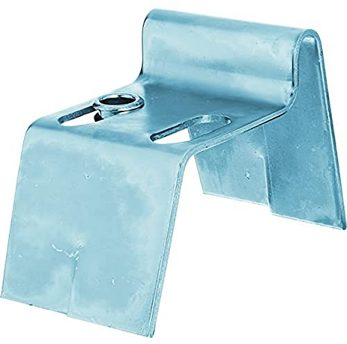 Alberts 137533 Auflaufstütze | zum Einbetonieren, mit Langlöchern, mit Bodenschieberführung | galvanisch blau verzinkt | 100 mm