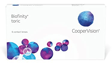 Biofinity Toric, torische Monatslinsen weich, 6 Stück / BC 8.70 mm / DIA 14.5 / CYL -0.75 / ACHSE 180 / -5.75 Dioptrien