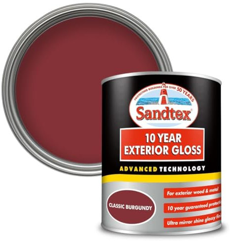 Sandtex Retail 10 Year Exterior Gloss Classic Burgundy 0.75 L
