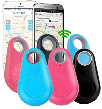 Deeabo 6Pcs Smart Key Finder, Tracking Positioning Finder Anti-lost Alarm Locators Water Drop Pets Key Wallet Car Child Bag Phone Alarm Anti Lost Bluetooth Trackers, Colorful