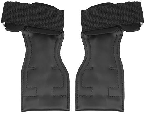 VGEBY Gewichtheben Handschutz, 1 Paar künstliche Rinderhaut Trainingshandschuhe Klimmzüge Hanteln Handschützer Handgelenkschützer Krafttraining