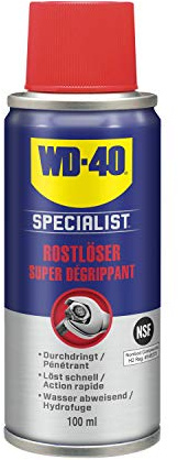 WD-40 Specialist rostlösare 100 ml – krypolja med djup effekt för fasta skruvar och metalldelar, löser upp rost på några sekunder, förskjuter fukt, lämnar långvarigt korrosionsskydd