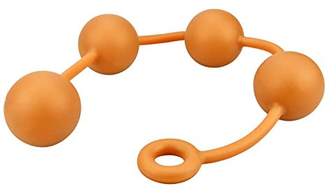 Silikon Anal Kette mit 4 Kugeln Analkugeln Gold Anus Masturbator Analdusche Anal Beads Sex Spielzeug Fetisch SM für Männer und Frauen