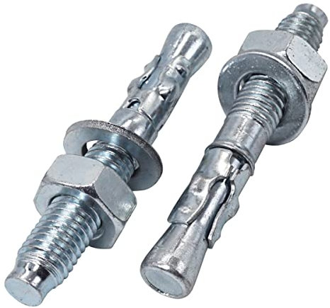 SKIR'CO (16 Stück) Keilanker M10 x 75 mm, Metalldübel, Bolzenanker Mauerwerkbefestigung, Betondehnungsanker