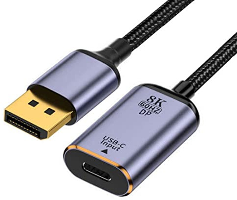 chenyang CY USB C zu Displayport Kabel,USB Typ C Buchse Eingang zu Displayport 1.4 Stecker Ausgang HDTV Kabel 8K@60hz 4K@120hz für Tablet Phone Laptop