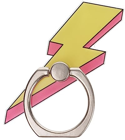 Lightning Bolt Retro 90s Phone Ring Holder Grip Finger 360 Mount Stand Mobile Universal Loop for All Smartphones