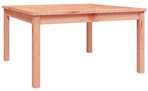 Makastle Gartentisch Kaffeetisch Terrassentisch Beistelltisch Couchtisch Balkontisch Loungetisch mit Holzrahmen, Garten Tisch für Indoors/Outdoors, 82,5x82,5x45 cm Massivholz Douglasie