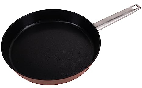 San Ignacio Agros - Sartén de 30cm - Fabricado en Aluminio Forjado - Interior Whitford Quantanium - Recubrimiento Negro - Exterior En Color Terracota - Inducción - Mango Largo De Chapa Lisboa