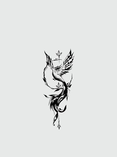 GoDdis Phoenix Juice Plant Ink Waterproof Semi-Permanent And Long-Lasting 2 Weeks Temporary Tattoo Stickers For Men And Women Finger Back Arm