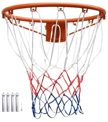 Basketballkorb, Wandmontage, Basketballkorb, 35 cm, Mehrzweck-Stahl-Basketballkorb für Kinder, drinnen und draußen, hängender Basketballkorb