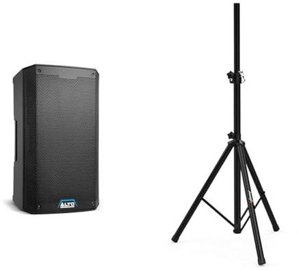 Alto Professional TS410 Altavoz PA Activo de 2000W 10 con Mezclador de 3 Canales & Audibax Neo 131 - Soporte Profesional para Altavoces - Trípode para Altavoces - Trípode Extensible