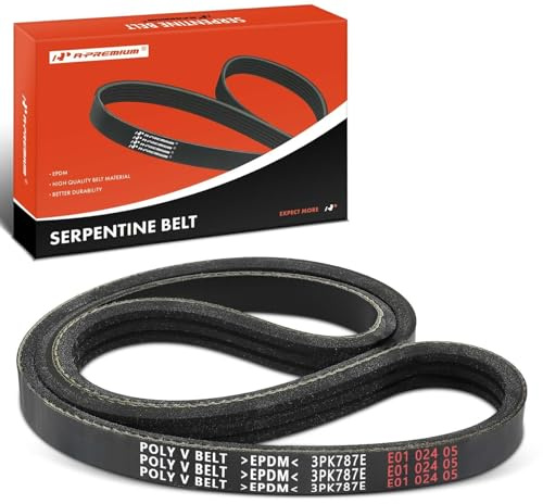 A-Premium Stretch Fit Serpentine Drive Belt Compatible with Mazda CX-5 2013-2017, CX-3 2016-2021, 3 Sport 2012-2020, 3 2012-2020, L4 2.0L 2.5L, Effective Length 30.98 Inches
