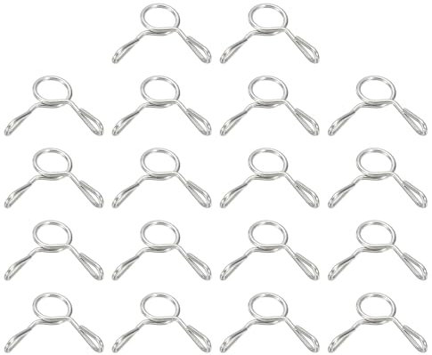 QUARKZMAN Clip Tubo Carburante, 30Pz 5mm ID 5.8mm Max. ID 304 Acciaio Inossidabile Tubo Acqua Aria Molla Morsetti per Moto Scooter ATV, Argento