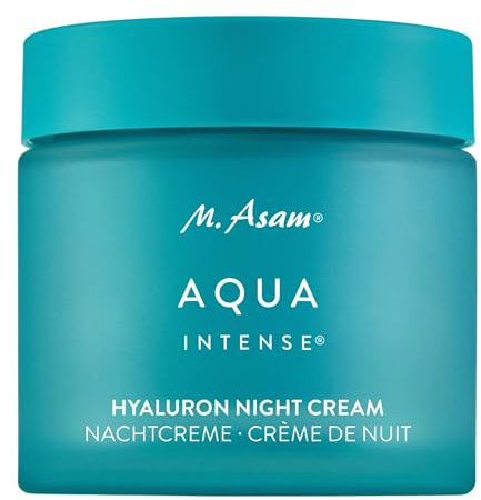 M. Asam AQUA INTENSE Nachtcreme (50ml) – Hyaluron Gesichtscreme für intensive Feuchtigkeit, Parfümfrei & Regenerierend, Skincare mit Silicium & Pflanzenölen für Geschmeidige Haut