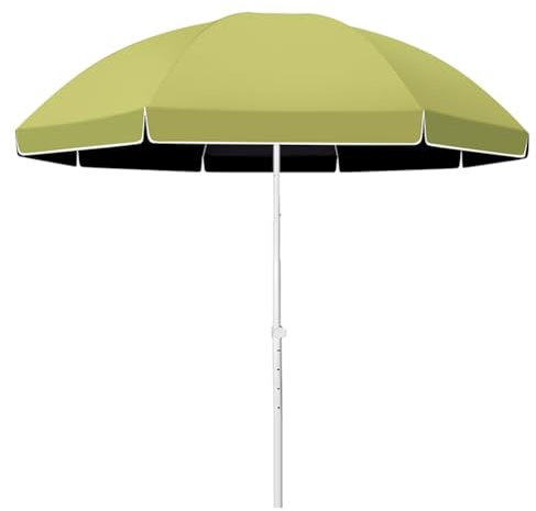 KXWOQ3ED 260 cm Grüner Gartenschirm Sonnenschirm, Tragbarer Strandschirm, Wasserdicht Balkonschirm, UV-Schutz Terrassenschirm, Höhenverstellbar