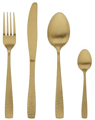 Tognana Pauline, servizio 24 posate, acciaio, oro