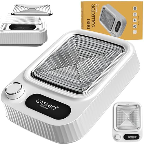 GASHIO® Staubabsaugung für nägel - Absaugung nägel - Effizient Nagelstaubsauger - Professional Nagelsauger - Absauger für gelnägel - Nail Dust Collector -Staubsammler mit Filter 80W Leistungskontrolle