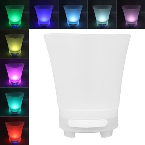 Aramox Seau à Glace LED 7l Beau de Bière de Glace à Grande capacité avec Haut-parleur Rythmique pour le Bar à Domicile de Fête KTV Club Extérieur