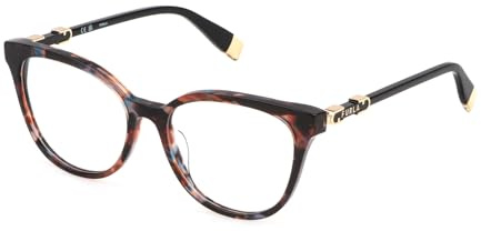 PLASTIC OPT FRAME FURLA - MAT: Cellulose acetat_C: HAVANA AZURE-MULTICOLOUR D: 140 x 17 / Female Körperpflege und Gesundheit