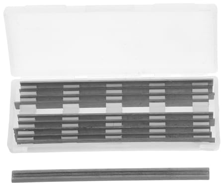 Lames de Rechange pour Raboteuse Électrique 82x5, 5x1, 1 Mm 10 Pièces | Acier Argenté, Travail du Bois Fabrication de Meubles, Format de Remplacement Précis