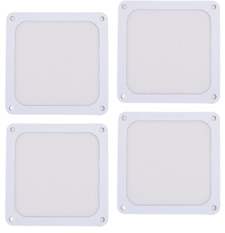 Keenso 120 Mm PVC-Computer-Kühler-Lüfter-Staubfilter, Ultrafeine Löcher, Magnetischer Rahmen, 4 Stück PC-Lüfter-Staubfilter-Netzgitter, Einfach Anzubringen und für PC-Gehäuse-Netzteil zu Ersetzen