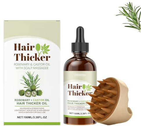 Haare Wachstum Serum, für Haarwachstum & Scalpflege mit Rosmarinöl und Rizinusöl, tiefe Reparatur und dicker Haar, für trockene und beschädigte Haar (1)