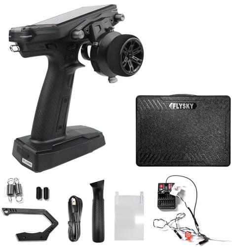Pretfy High Brightness IPS Transmitter with Dual Antenna, 11 Channel Control, Extended Battery Life, Suitable for Cars and Boats (FS-G11P+FS-R11P Set)