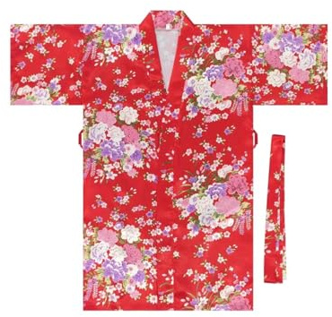 Générique Kimono Japonais pour Filles,Robe Yukata Japonaise,Enfants Yukata Ancien Style Japonais - Fille Kimono Gamins Traditionnel Vêtements Tissu Peignoir Mariage Fête Performance Robe