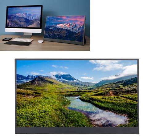 Jectse Display Touch Screen IPS da 15,6 Pollici, Monitor Portatile Touchscreen Full HD 1080P con Plug and Play Sottile e Leggero per Console di Gioco per Smartphone PC Laptop