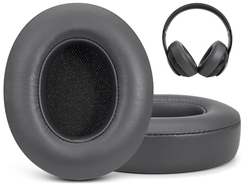 GEVO EarPads for Beats Studio 3 & Studio 2 Wired/Wireless Headphones | Titanium Grey | Added Thickness | Softer Protein Leather | Einfache Installation | Upgrade adhesive backing