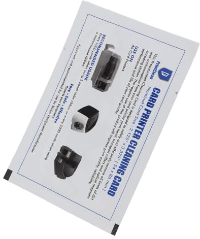 Phefop 50 Stück Reinigungskarten für Kreditkartenleser, POS-Swipe-Terminal-Reinigungskarten für Geldautomaten, Kartendrucker, mit Einzeln Verpacktem PVC-Material, Größe 54 X 86 Mm