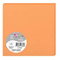 Clairefontaine pollen kraftkort Kort 135 x 135 mm Clementine Orange