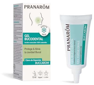 PRANAROM Buccarom Gel Bucodental 15 ml – Aceites Esenciales Calmante Niños | Con aceites esenciales AEQT. Calma y repara; higiene y confort bucodental para los niños.