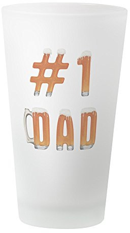 CafePress #1 Dad 2 Pint Glass, 16 oz. Drinking Glass