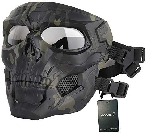 Airsoft Maske Paintball Masken Taktische Schädel Maske Full face Militär Schutzmaske Vollgesichtsmaske für Halloween Jagd CS Kriegsspiel Cosplay