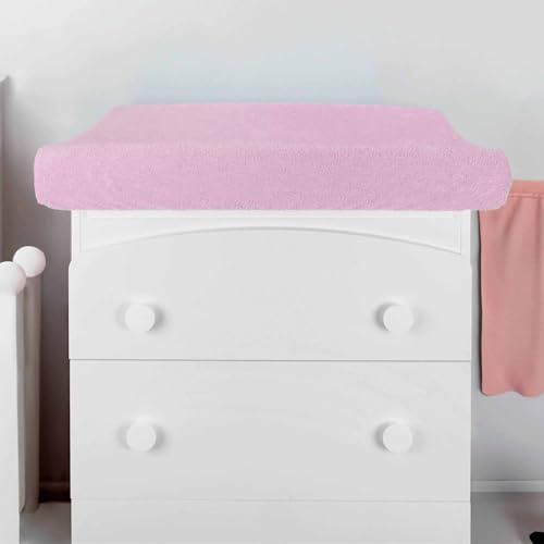 Babysanity Copri Fasciatoio Neonato Universale In Spugna 100% Cotone Dona al Tuo Fasciatoio Neonato una sensazione di Asciutto e Fresco 100% Made in Italy (Rosa)