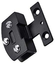 Lot de 2 pinces de serrage en verre, charnières de douche durables pour porte en verre adaptatif pour verre de 8 à 10 mm, noir