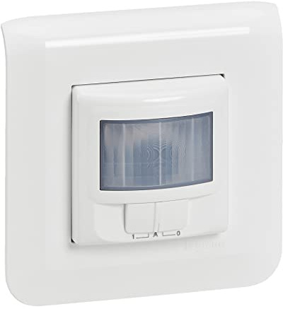 Legrand - Interrupteur automatique Mosaic blanc complet avec plaque et fixation à griffes