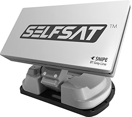 [Test: UTMÄRK*] Selfsat Snipe 3 BT Grey Line Single – helautomatisk satellitantenn inkl. iOS/Android-styrning, camping sat-antenn