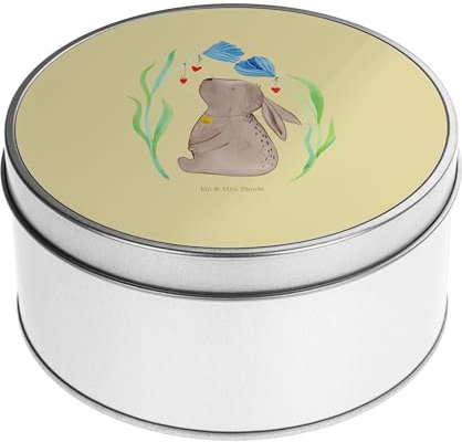 Mr. & Mrs. Panda Blechdose rund Hase Blume - Ostergeschenke, Osterdeko, Geschenk, Ostergeschenke Kinder, Metallboxen, Taufe, Ostern Kinder,