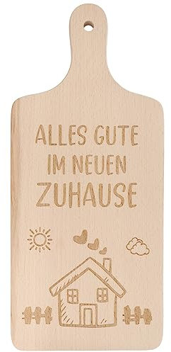 Spruchreif | Deko-Brotzeitbrett aus Holz | Holzbrett mit Gravur | Schneidebrett aus Holz mit Griff | Brotzeitbrett mit Spruch | Einweihungsgeschenk | Einzugsgeschenk | Geschenk neues Zuhause