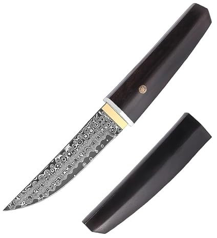 TABKER Damast Hackmesser Hackmesser Hackbeil Messer Hochgekohlter Edelstahl Klappmesser Griff Camping Survival Outdoor Werkzeuge Taschenmesser, 262