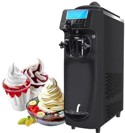 1150W Whippy Ice Cream Machine, Commercial Ice Cream Making Machine, 14-16L/H(5-8pcs/time), for Summer Home Snack Shop Cafe